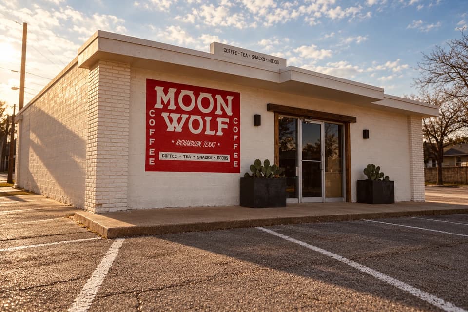 Moon Wolf storefront identity