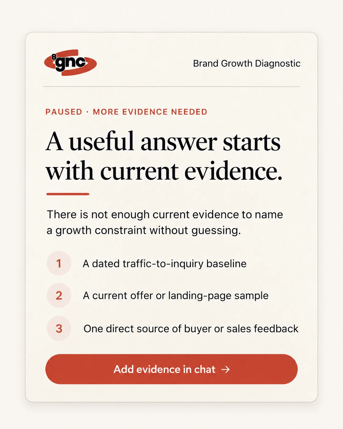 More evidence needed: A useful answer starts with current evidence.