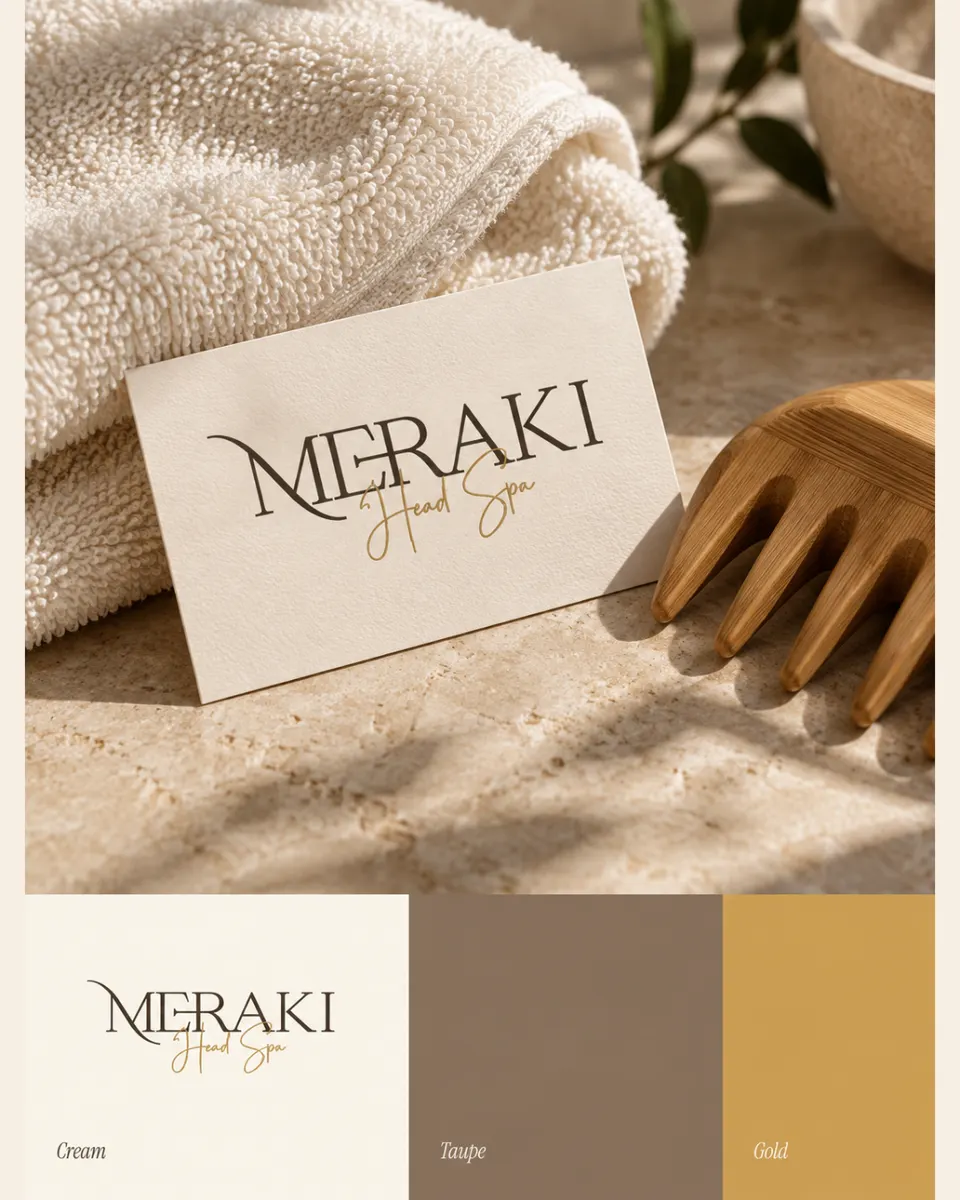Meraki Head Spa: The material palette