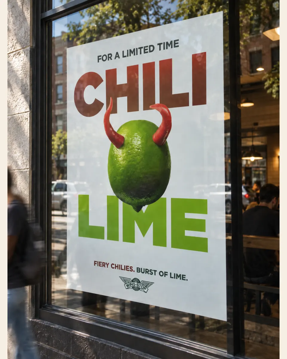 Wingstop: Chili Lime in the window