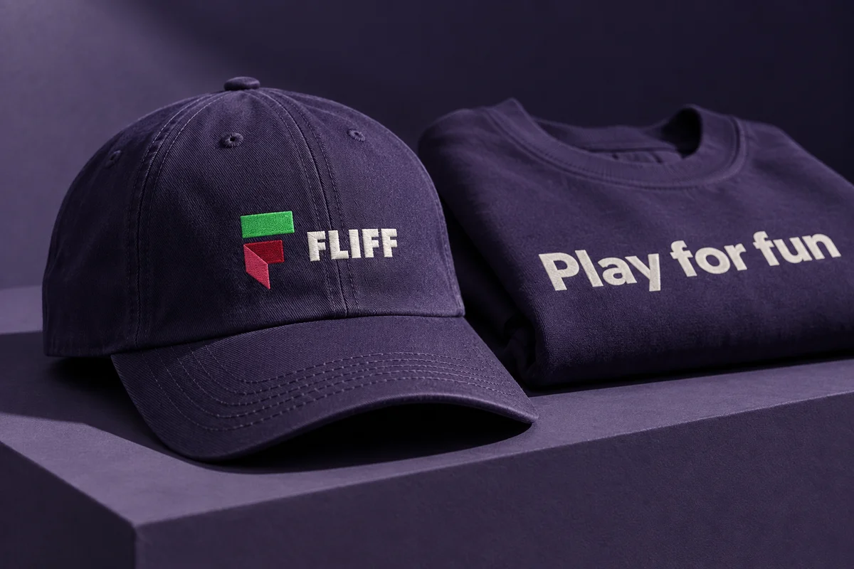 The wordmark / embroidered cap for Fliff.