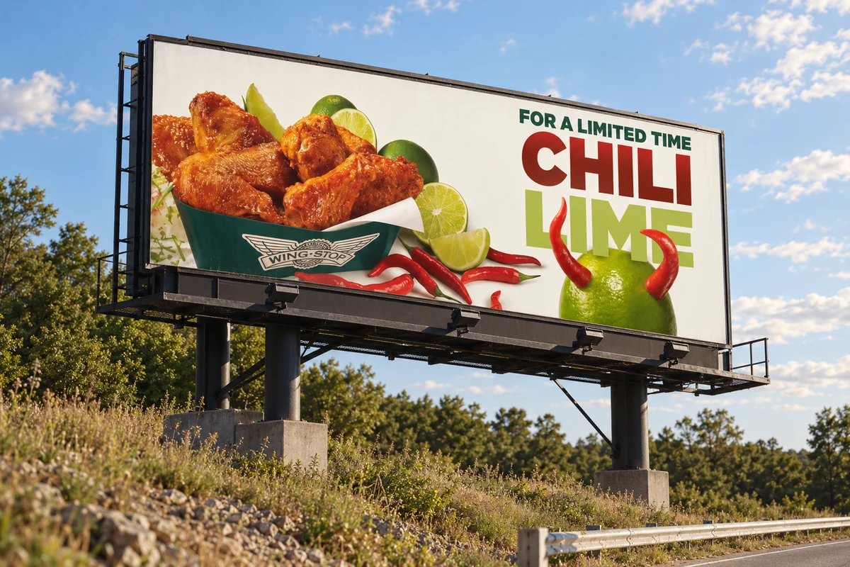 Chili Lime / outdoor campaign for Wingstop.