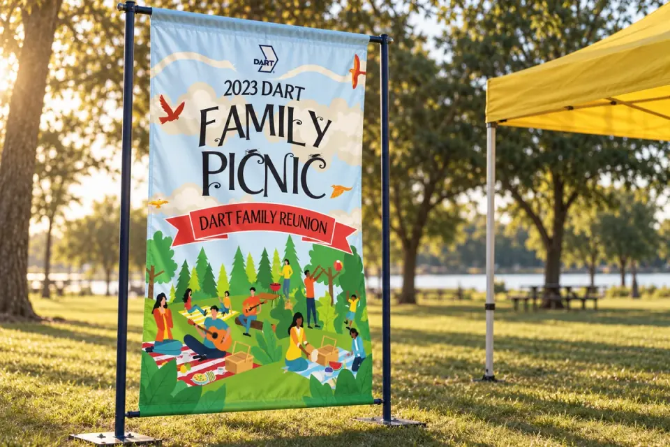 Family Picnic / outdoor fabric banner concept for DART.